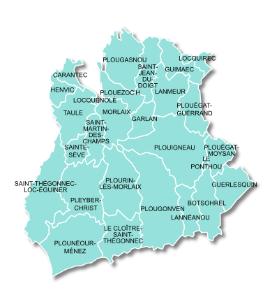 DSDEN 29 - CARTE circonscription de MORLAIX