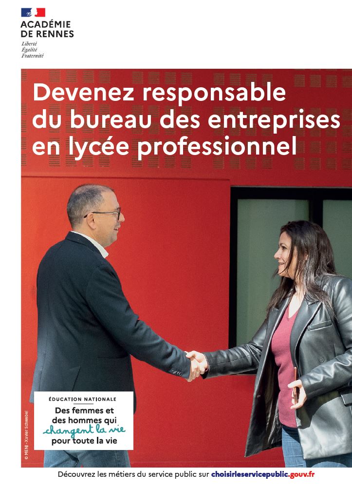 Devenez responsable du bureau des entrprise en lycée professionnel