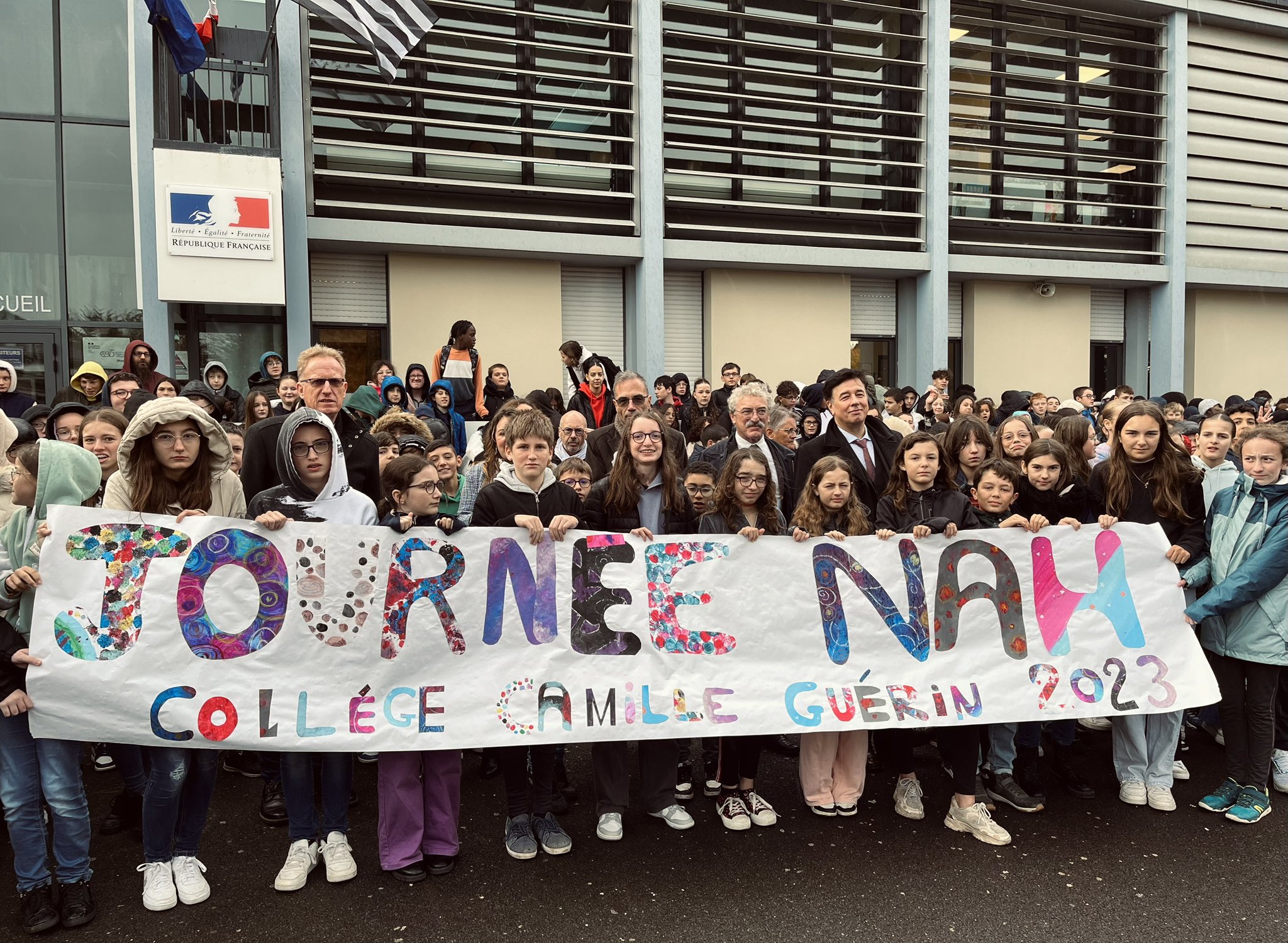 Journée non au harcèlement au collège camille guérin avec le recteur emmanuel ethis