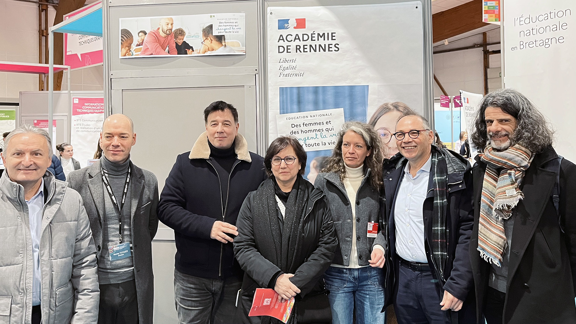 Le Recteur Emmanuel Ethis sur le stand dédié aux métiers de l'Education Nationale au Salon du lycéen et de l'étudiant