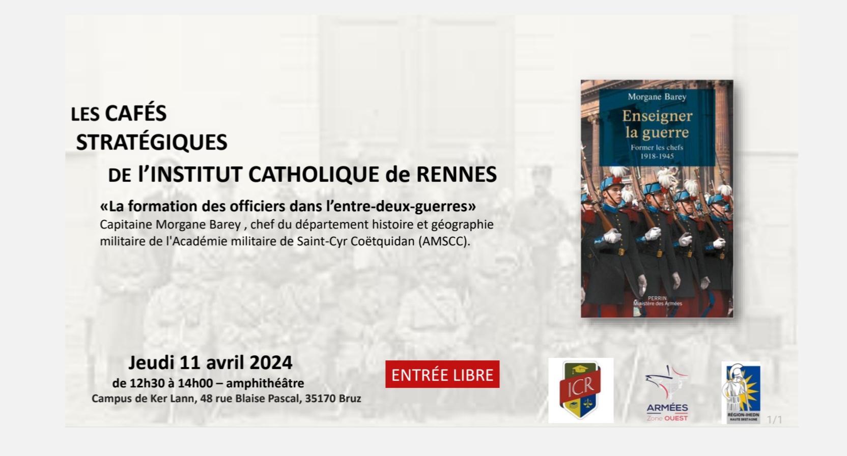 Café stratégique de Rennes : la formation des officiers dans l’entre