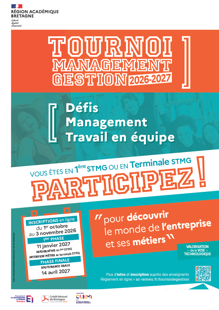 Affiche tournoi de management et gestion
