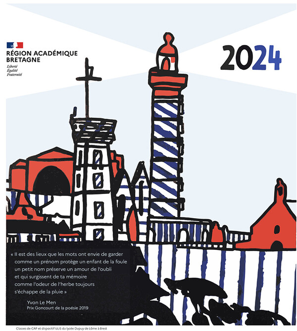 Carte de voeux de l'académie de Rennes 2024